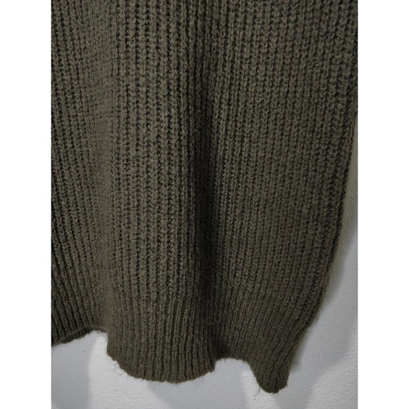 3/$20 Zara Brown Mohair Wool Blend Knit Off Shoulder Sweater Tunic M - Picture 3 of 7
